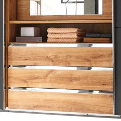 Kombi-Kleiderschrank mit offenen Fächern - Bafata^Wohnen Sale