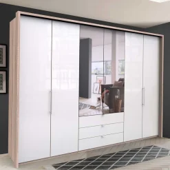 Wohnen Kombi-Kleiderschrank mit Spiegel-Falttür - Bosays II