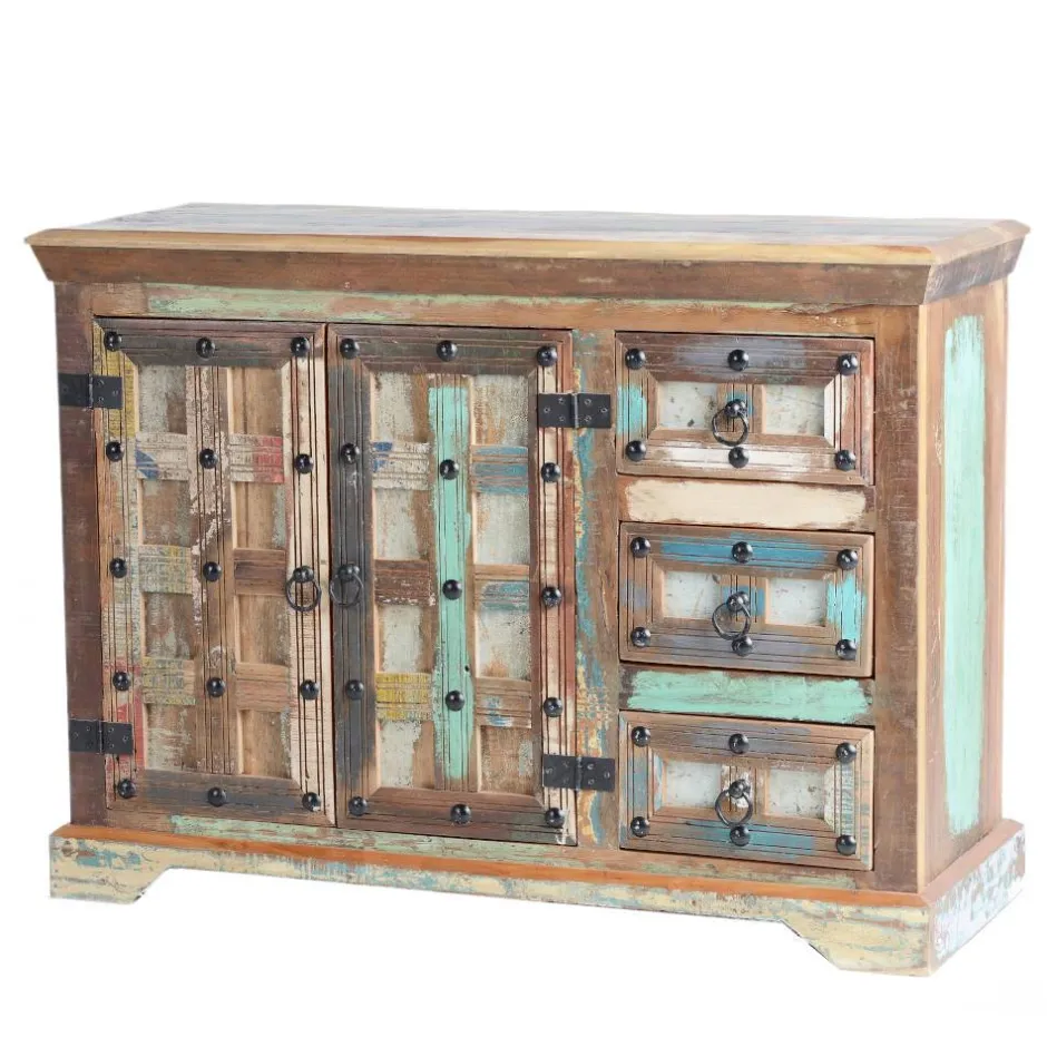 Kombi-Kommode in farbenfrohem Shabby Chic - Kriscov^Wohnen Clearance