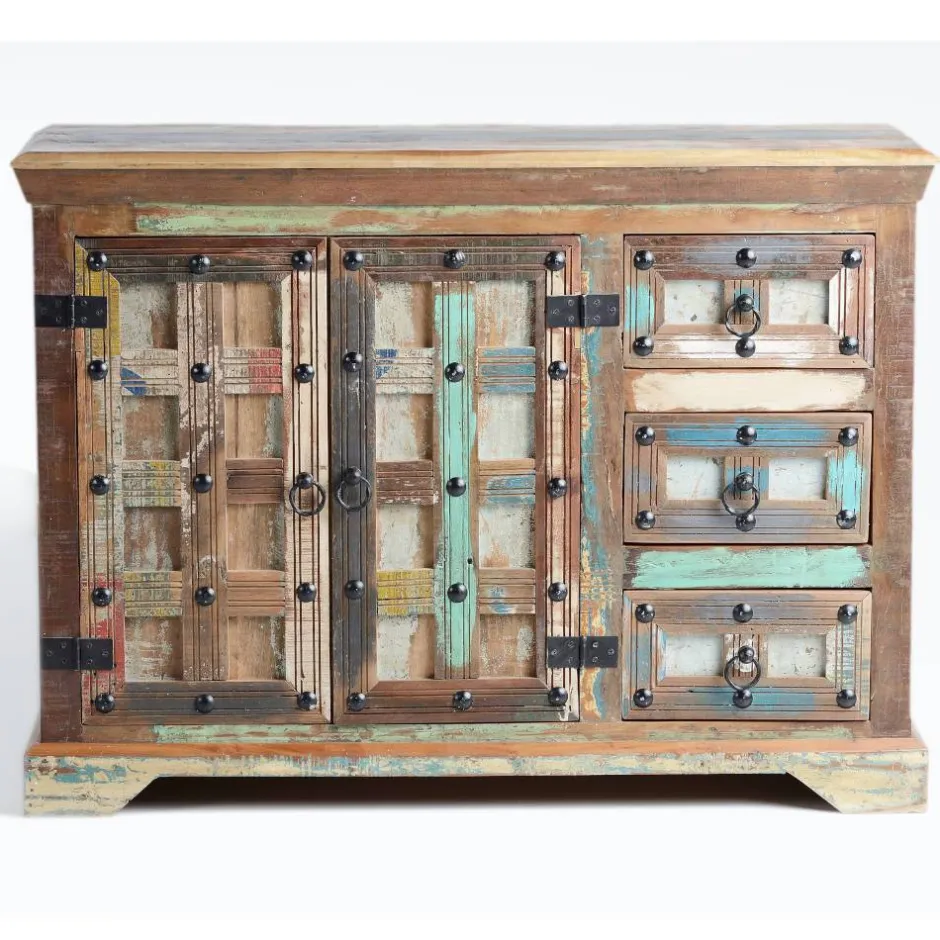 Kombi-Kommode in farbenfrohem Shabby Chic - Kriscov^Wohnen Clearance