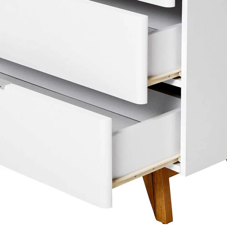 Kombi-Kommode in Weiß und Kerneiche - Xuana^Wohnen Discount