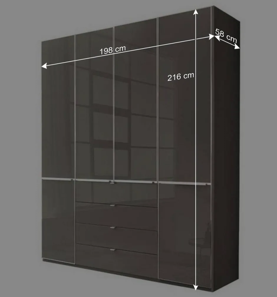 Wohnen Kombinierter Kleiderschrank in Braun - Madita