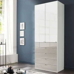 Wohnen Kombi-Schlafzimmerschrank zweifarbig - Pascan