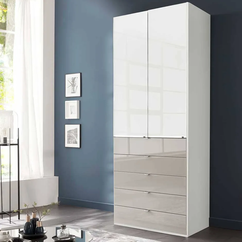 Wohnen Kombi-Schlafzimmerschrank zweifarbig - Pascan