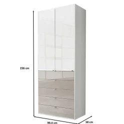 Wohnen Kombi-Schlafzimmerschrank zweifarbig - Pascan