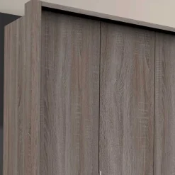 Wohnen Kombi-Schlafzimmerschrank in dunklem Eiche Dekor - Crenba