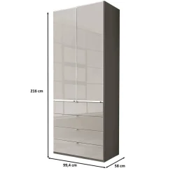 Kombi-Schlafzimmerschrank 100 cm breit - Korcula^Wohnen Sale