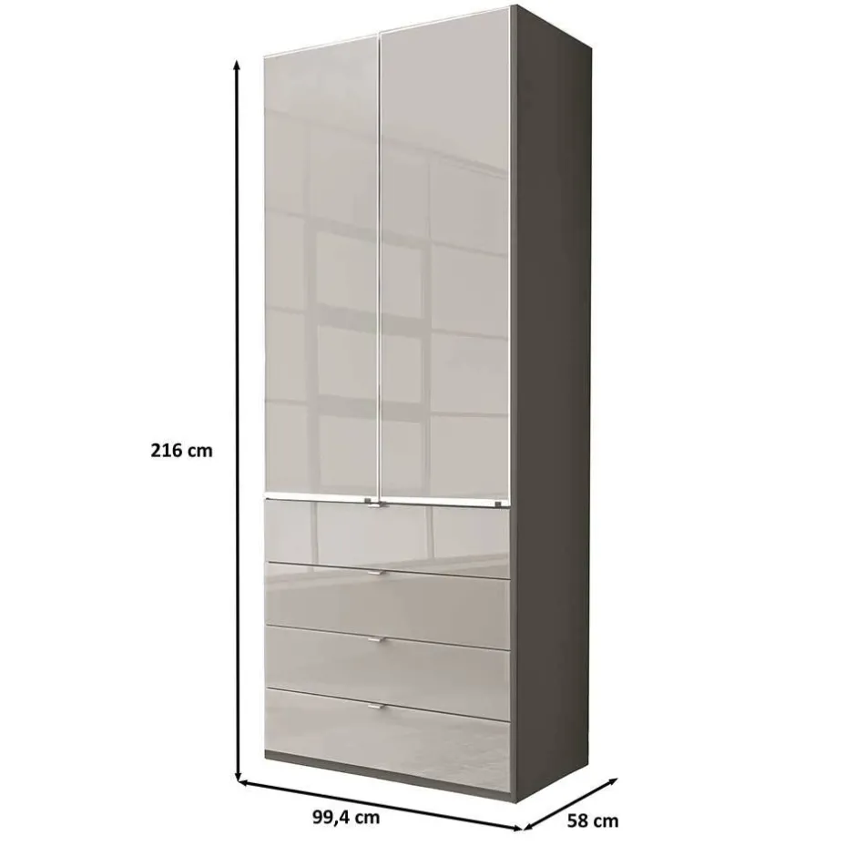 Kombi-Schlafzimmerschrank 100 cm breit - Korcula^Wohnen Sale