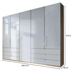 Kombi-Schlafzimmerschrank in Weiß & Eiche Bianco - Nuetran^Wohnen Best