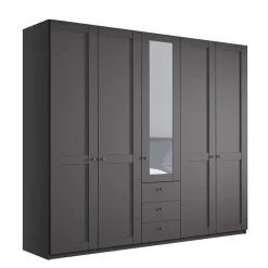 Wohnen Kombi-Schlafzimmerschrank in Dunkelgrau - Mataram