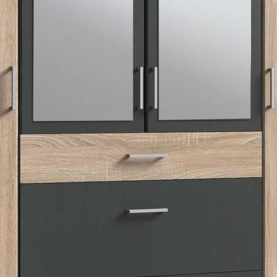 Kombi-Schlafzimmerschrank in Eiche Sägerau - Danah^Wohnen Sale