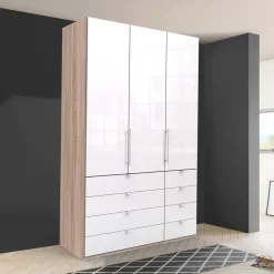 Wohnen Kombi-Schlafzimmerschrank mit 2 Türen und 8 Schubkästen - Bosays