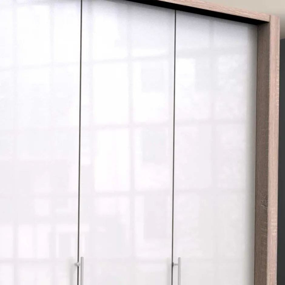 Wohnen Kombi-Schlafzimmerschrank mit 2 Türen und 8 Schubkästen - Bosays