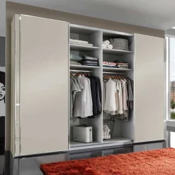 Wohnen Kombi-Schwebetürenschrank in Champagner - Eusebia