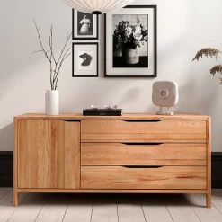 Wohnen Kombi-Sideboard mit drei Schubladen und Tür - Lana
