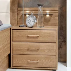 Wohnen Komfort Doppelbett Anglesia und Nachttisch Set (dreiteilig)