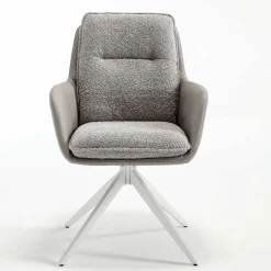 Wohnen Komfort Esstischsessel in Grau - Basel (2er Set)