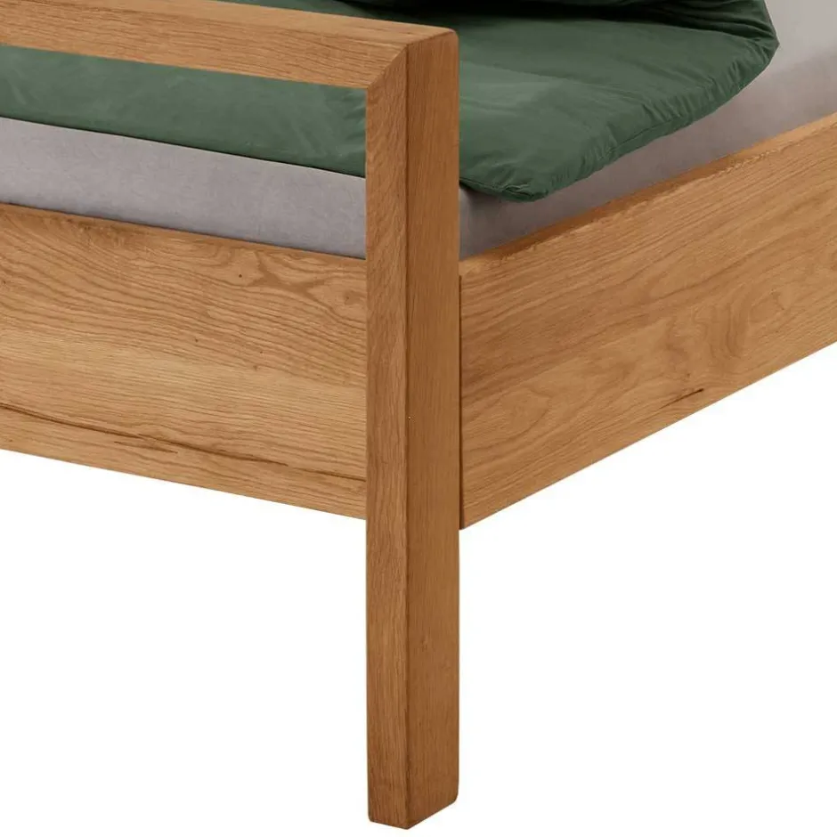 Wohnen Komfort-Einzelbett in 140x200 aus Wildeiche - Martinez