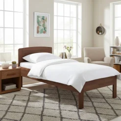 Komfort-Einzelbett Kienta aus Buche nussbaumfarben geölt^Wohnen Sale