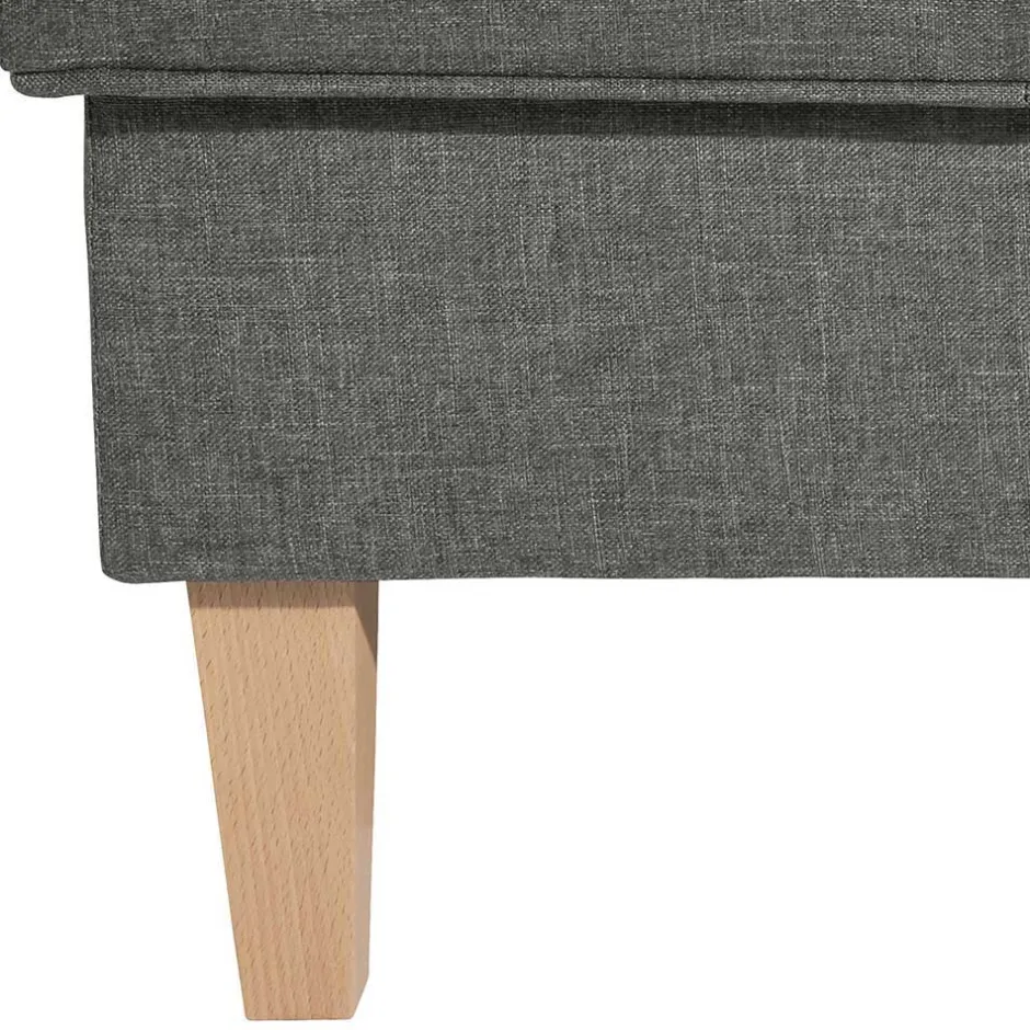 Komfortsessel in Hellgrau mit Buche - Nurcias^Wohnen Discount