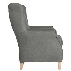 Komfortsessel in Hellgrau mit Buche - Nurcias^Wohnen Discount