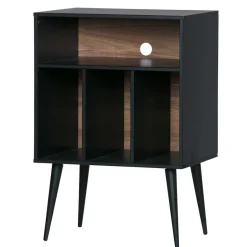 Wohnen Kommode - Plattenregal in Schwarz - Daan