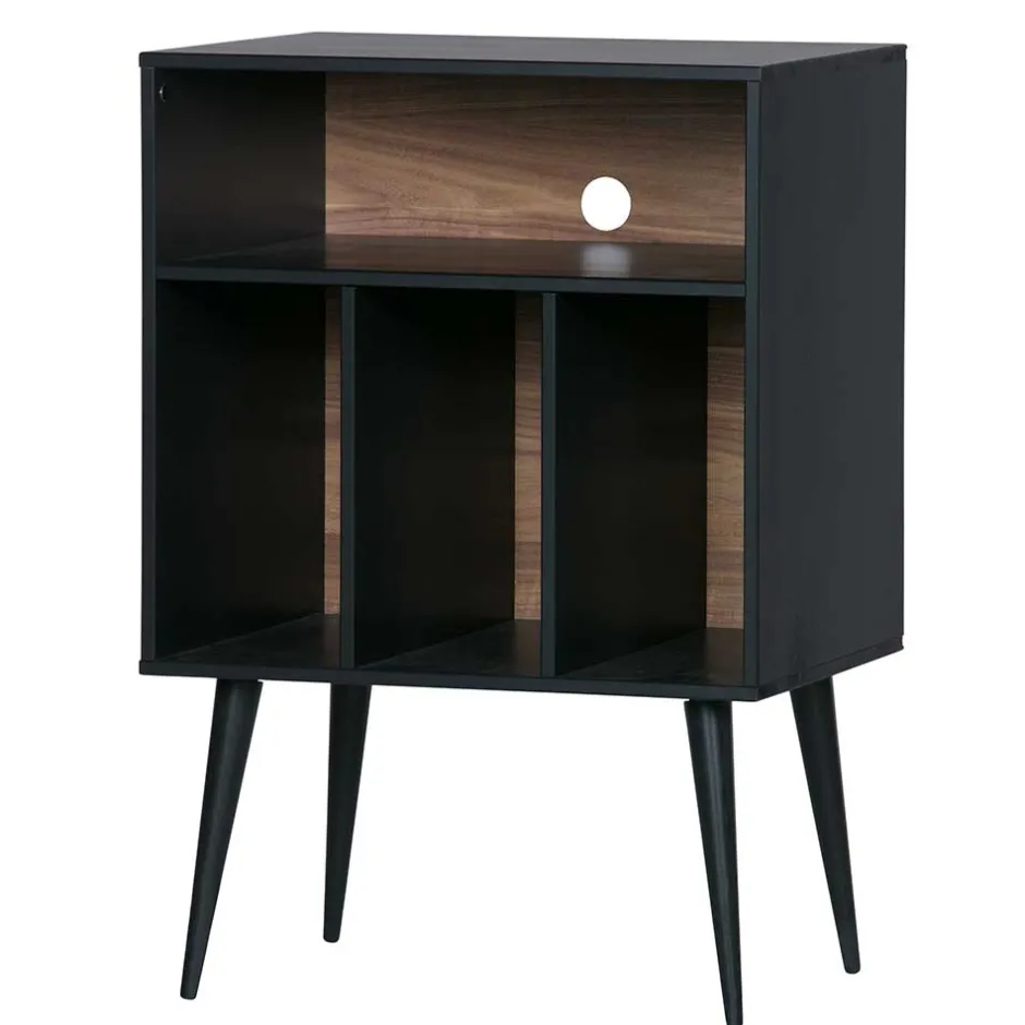 Wohnen Kommode - Plattenregal in Schwarz - Daan