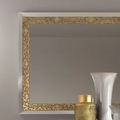 Wohnen Kommode & Spiegel in Weiß & Gold - Valganios (zweiteilig)