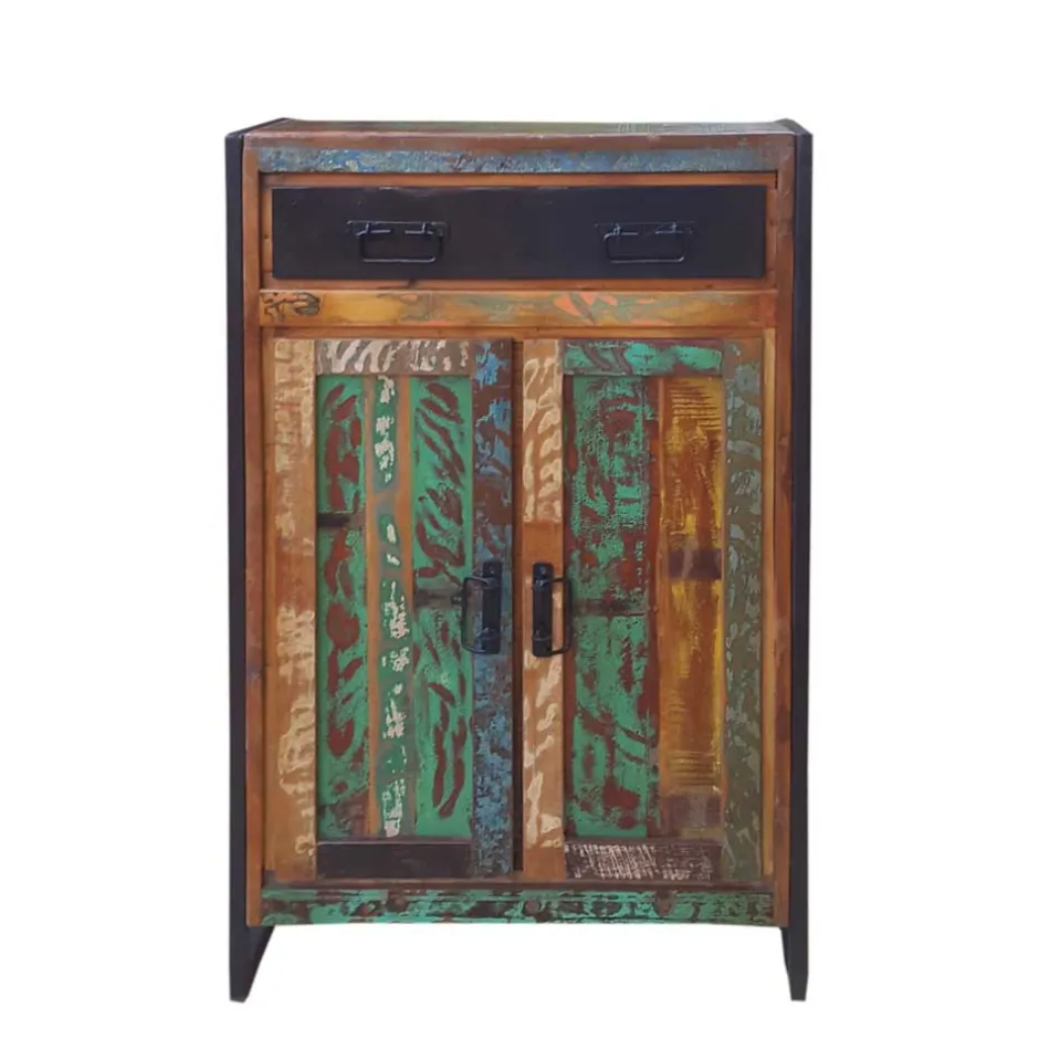 Wohnen Kommode Ensley in Schwarz Bunt