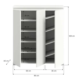 Wohnen Kommode für Schuhe in Weiß - Dany