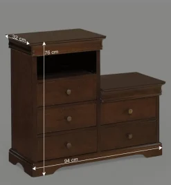 Wohnen Kommode im Stufendesign in Nussbaum - Lemerzi