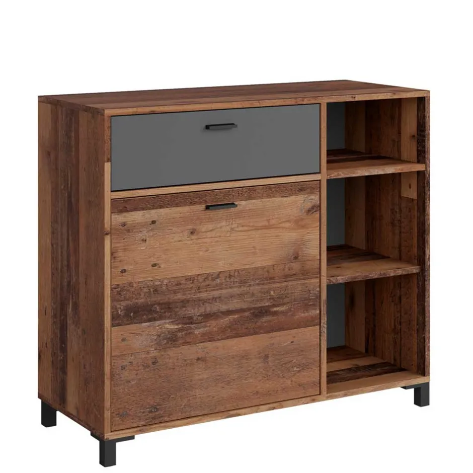 Kommode in Altholz Optik & Anthrazit - Bosco^Wohnen