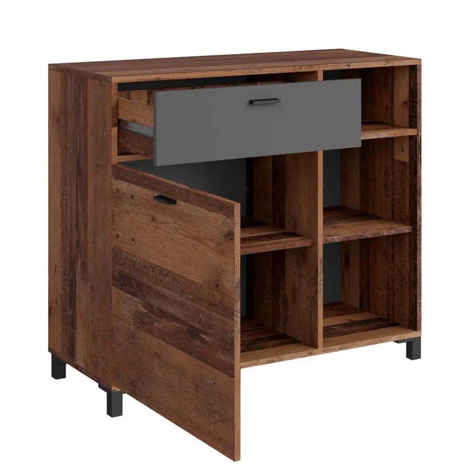 Kommode in Altholz Optik & Anthrazit - Bosco^Wohnen