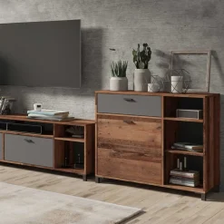 Kommode in Altholz Optik & Anthrazit - Bosco^Wohnen