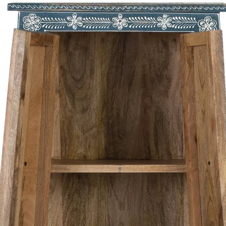 Wohnen Kommode in Blau mit weißer Bemalung - Fleet