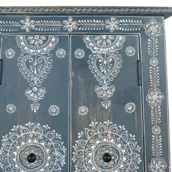 Wohnen Kommode in Blau mit weißer Bemalung - Fleet