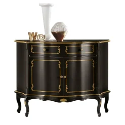 Wohnen Kommode in Dunkelbraun und Gold - Julya