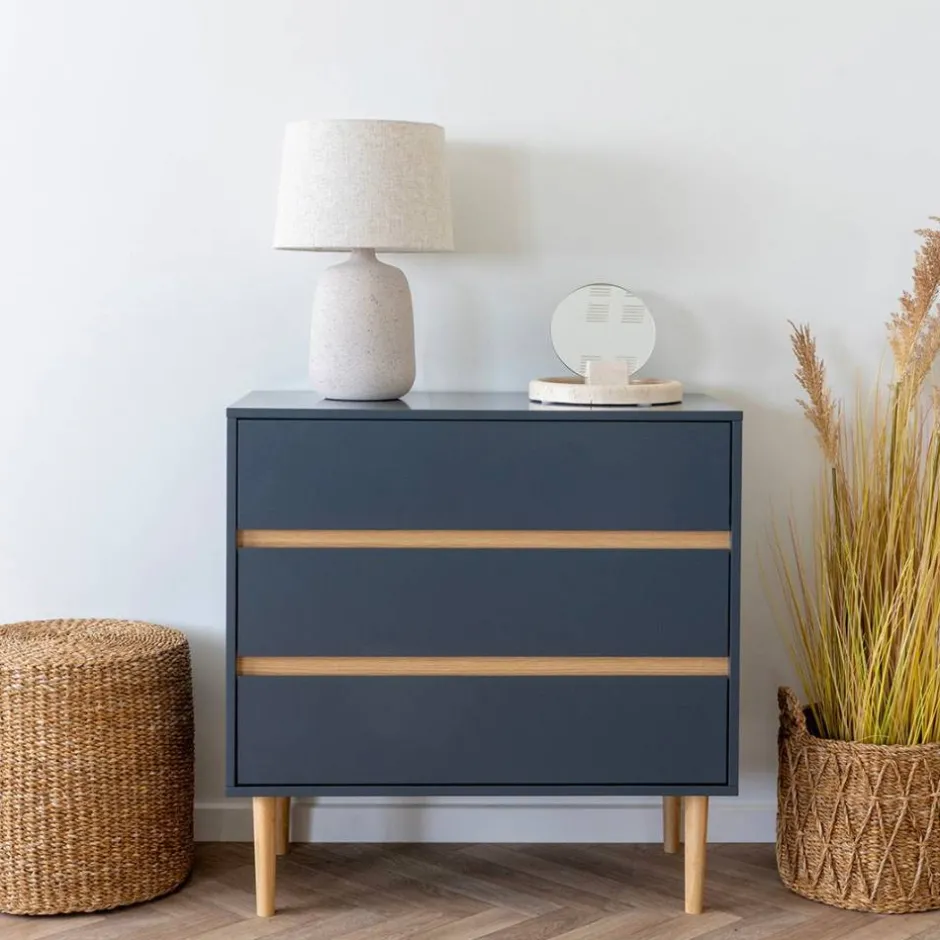 Wohnen Kommode in Dunkelgrau und Kiefer - Street