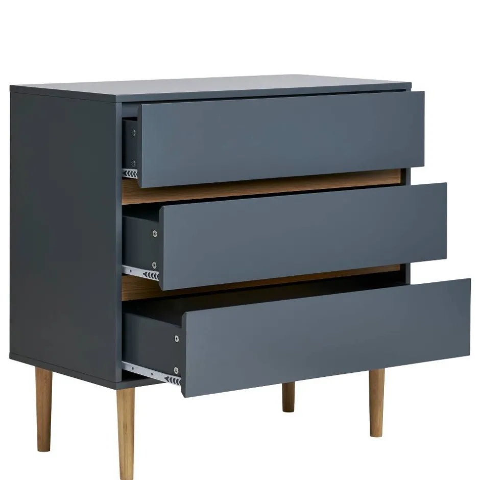 Wohnen Kommode in Dunkelgrau und Kiefer - Street