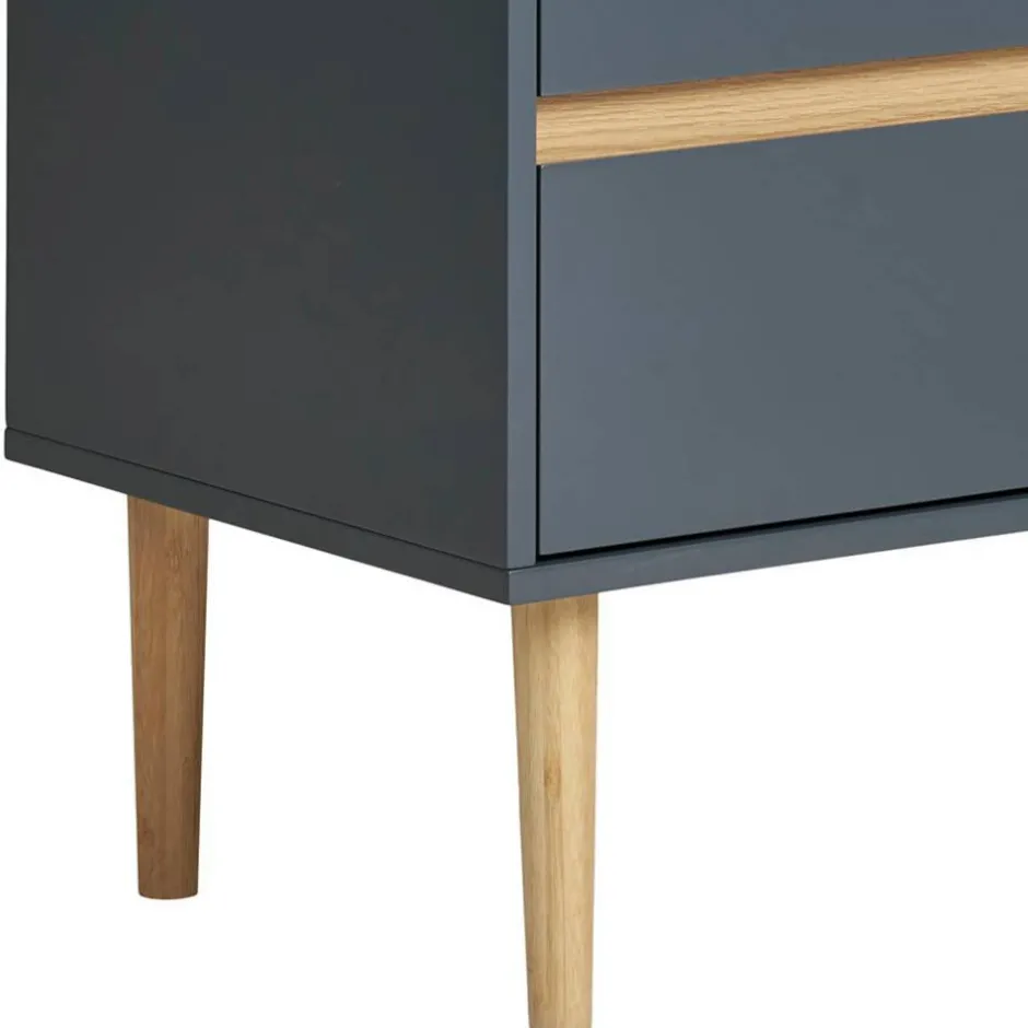 Wohnen Kommode in Dunkelgrau und Kiefer - Street