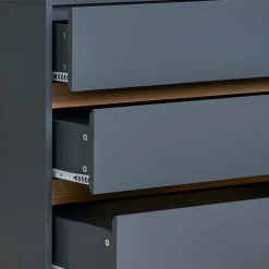 Wohnen Kommode in Dunkelgrau und Kiefer - Street