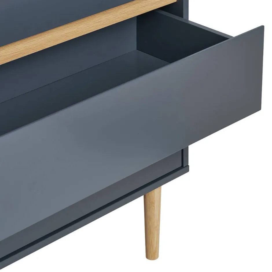 Wohnen Kommode in Dunkelgrau und Kiefer - Street