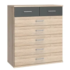 Kommode in Eiche Sägerau & Grau - Danah^Wohnen New