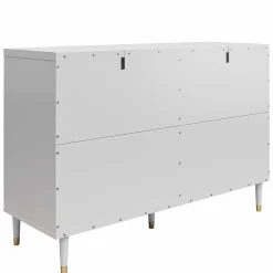 Wohnen Kommode in Hellgrau mit Gold - Imano