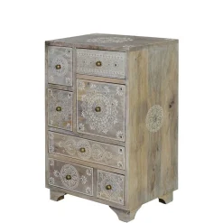 Wohnen Kommode in Holz White Wash - Troyes