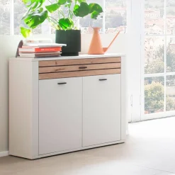 Kommode in Lichtgrau mit Wildeiche - Ballina^Wohnen Clearance