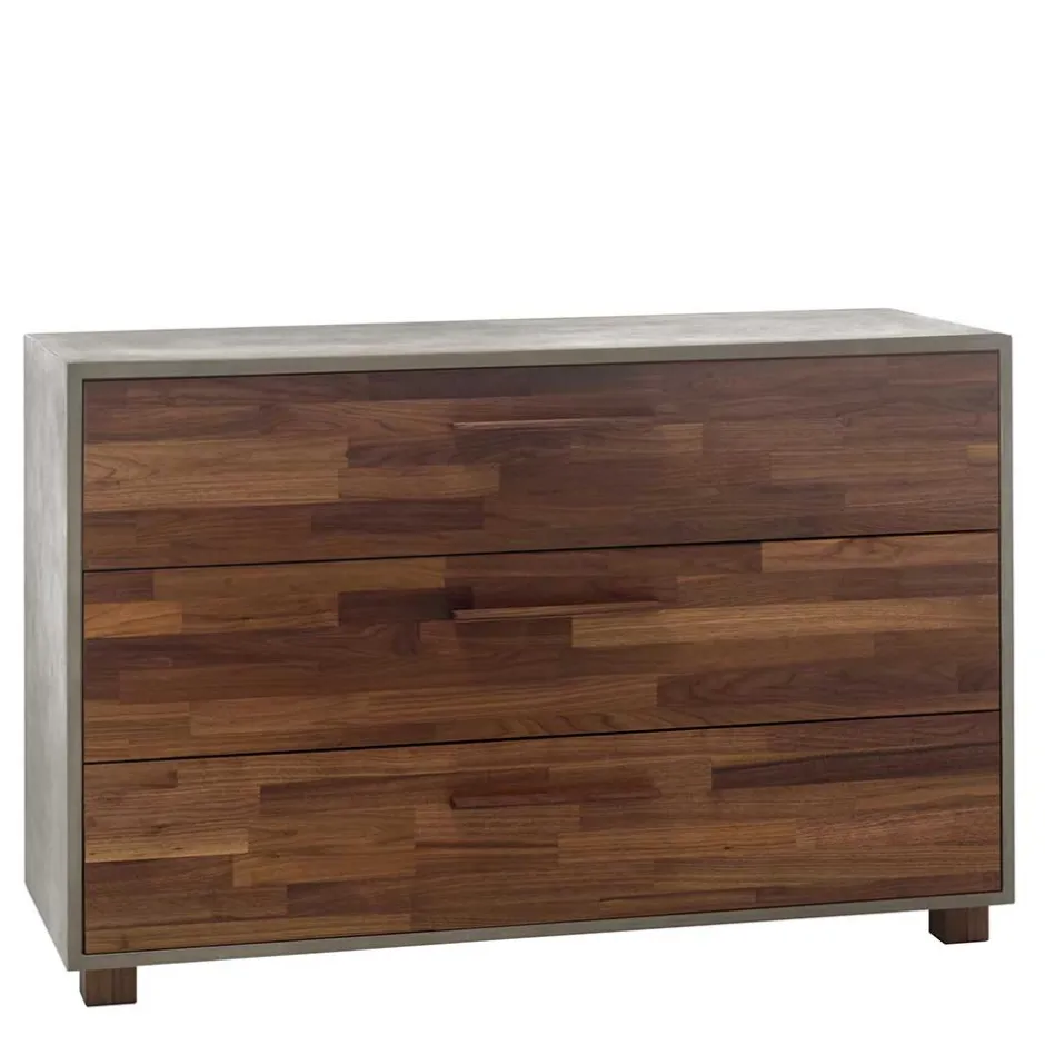 Kommode in Nussbaum und Beton Optik - Giolia^Wohnen Discount