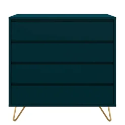 Wohnen Kommode in Petrol mit kurzen Hairpin Legs - Clamps