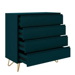 Wohnen Kommode in Petrol mit kurzen Hairpin Legs - Clamps