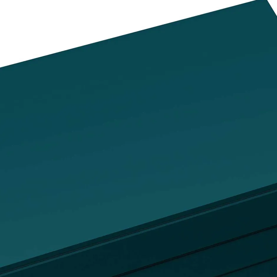 Wohnen Kommode in Petrol mit kurzen Hairpin Legs - Clamps